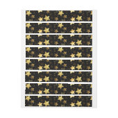 Nahtloses Muster mit goldenen Sternen Rundum-Adressaufkleber (Bogen)