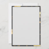 Nahtloses Muster mit goldenen Sternen Save The Date (Rückseite)