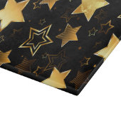 Nahtloses Muster mit goldenen Sternen Schneidebrett (Ecke)
