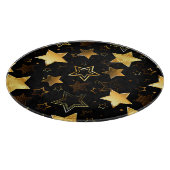 Nahtloses Muster mit goldenen Sternen Schneidebrett (Ecke)