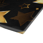 Nahtloses Muster mit goldenen Sternen Schneidebrett (Ecke)