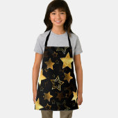 Nahtloses Muster mit goldenen Sternen Schürze (Insitu)