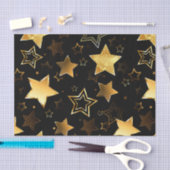 Nahtloses Muster mit goldenen Sternen Seidenpapier (Handwerk)