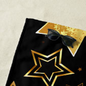 Nahtloses Muster mit goldenen Sternen Strandtuch (Beispiel)