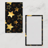 Nahtloses Muster mit goldenen Sternen Telefonnummerkarte (Vorne/Hinten)