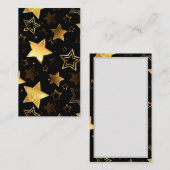Nahtloses Muster mit goldenen Sternen Terminkarte (Vorne/Hinten)