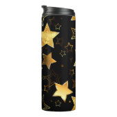 Nahtloses Muster mit goldenen Sternen Thermosbecher (Nach rechts gedreht)