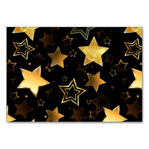 Nahtloses Muster mit goldenen Sternen Tischnummer