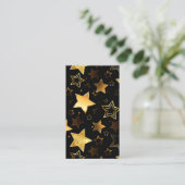 Nahtloses Muster mit goldenen Sternen Treuekarte (Stehend Vorderseite)