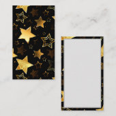 Nahtloses Muster mit goldenen Sternen Treuekarte (Vorne/Hinten)