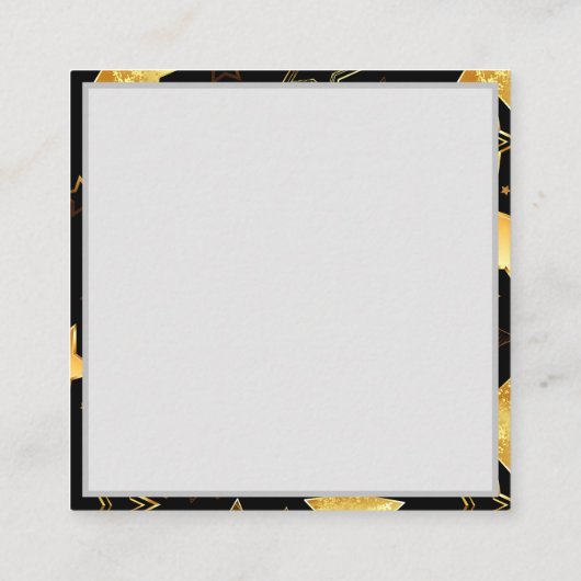 Nahtloses Muster mit goldenen Sternen Treuekarte (Rückseite)