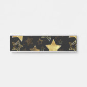 Nahtloses Muster mit goldenen Sternen Türschild (Vorderseite )