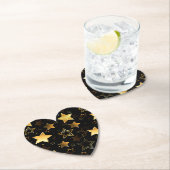 Nahtloses Muster mit goldenen Sternen Untersetzer (Vor Ort)