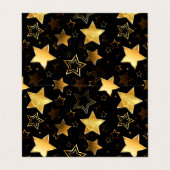 Nahtloses Muster mit goldenen Sternen Visitenkarten (Außenseite Aufgefaltet)