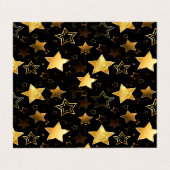 Nahtloses Muster mit goldenen Sternen Visitenkarten (Außenseite Aufgefaltet)