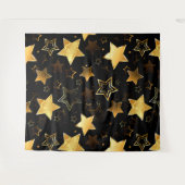 Nahtloses Muster mit goldenen Sternen Wandteppich (Vorderseite (Horizontal))