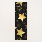 Nahtloses Muster mit goldenen Sternen Yogamatte (Rückseite)