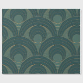 Nahtloses Muster mit goldgelben und grünen Kreisen Geschenkpapier (Flach)