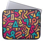 Nahtloses Muster mit Graffiti Curve Formen. Mischu Laptopschutzhülle (Vorderseite)