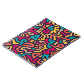 Nahtloses Muster mit Graffiti Curve Formen. Mischu Notizblock (Linke Seite)