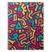 Nahtloses Muster mit Graffiti Curve Formen. Mischu Notizblock (Vorderseite)