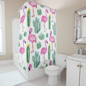 Nahtloses Muster mit grünem Aquarellkaktus, z. B. Duschvorhang (Beispiel)