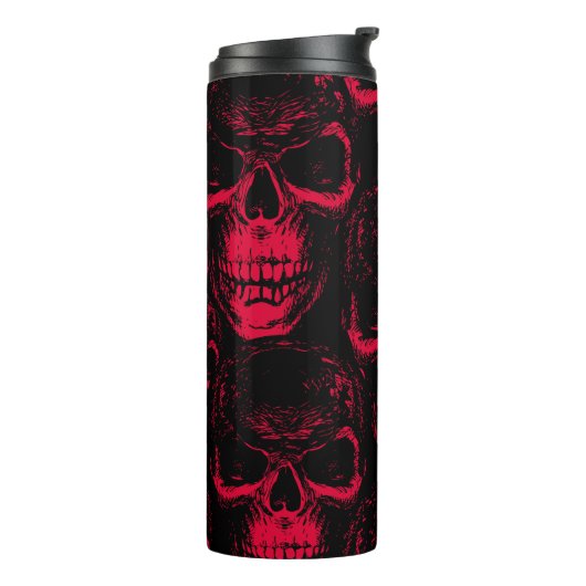 Nahtloses Muster mit handgezeichnet finsterem mens Thermosbecher (Nach links gedreht)