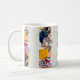 Nahtloses Muster mit handgezeichneten Pinselstrich Kaffeetasse