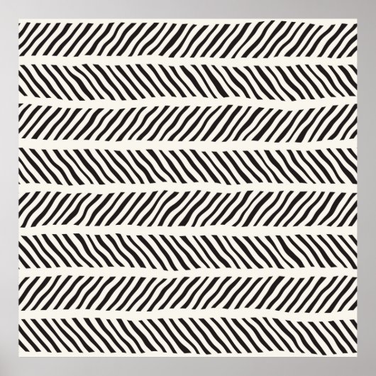 Nahtloses Muster mit handgezeichneten Pinselstrich Poster (Vorne)