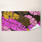 Nahtloses Muster mit handgezeichneten tropischen B Badehandtuch (Badehandtuch)