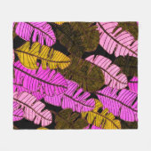 Nahtloses Muster mit handgezeichneten tropischen B Fleecedecke (Vorderseite (Horizontal))