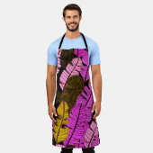 Nahtloses Muster mit handgezeichneten tropischen B Schürze (Getragen)