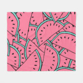 Nahtloses Muster mit handgezeichneten Wassermelone Fleecedecke (Vorderseite (Horizontal))