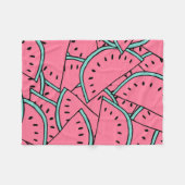 Nahtloses Muster mit handgezeichneten Wassermelone Fleecedecke (Vorderseite (Horizontal))
