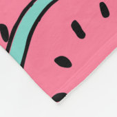 Nahtloses Muster mit handgezeichneten Wassermelone Fleecedecke (Ecke)