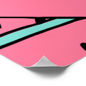 Nahtloses Muster mit handgezeichneten Wassermelone Poster (Ecke)