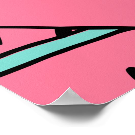 Nahtloses Muster mit handgezeichneten Wassermelone Poster (Ecke)