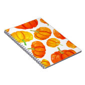 Nahtloses Muster mit handgezeichneter Aquarelloran Notizblock (Rechte Seite)