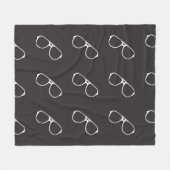 Nahtloses Muster mit handgezeichneter Brille, Mode Fleecedecke (Vorderseite (Horizontal))