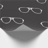 Nahtloses Muster mit handgezeichneter Brille, Mode Geschenkpapier (Ecke)