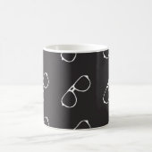 Nahtloses Muster mit handgezeichneter Brille, Mode Kaffeetasse (Mittel)