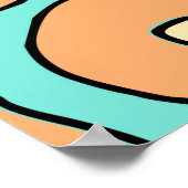 Nahtloses Muster mit handgezogenen Papayas. Poster (Ecke)