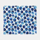Nahtloses Muster mit handgezogenen Wasserfarbstrei Fleecedecke (Vorderseite (Horizontal))