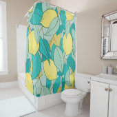 nahtloses Muster mit handgezücktem Zitronengarten Duschvorhang (Beispiel)