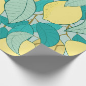 nahtloses Muster mit handgezücktem Zitronengarten Geschenkpapier (Ecke)