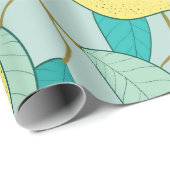 nahtloses Muster mit handgezücktem Zitronengarten Geschenkpapier (Rolleneckpunkt)