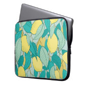nahtloses Muster mit handgezücktem Zitronengarten Laptopschutzhülle (Vorderseite Links)