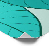 nahtloses Muster mit handgezücktem Zitronengarten Poster (Ecke)