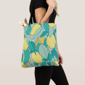 nahtloses Muster mit handgezücktem Zitronengarten Tasche (Von Nahem)