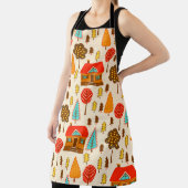 Nahtloses Muster mit Häusern im Wald. Vintag Schürze (InSitu)